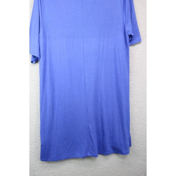 Greige Dazzling Blue Tee-Shirt Dress-Size 1X-New with Tags - Picture 9 of 11